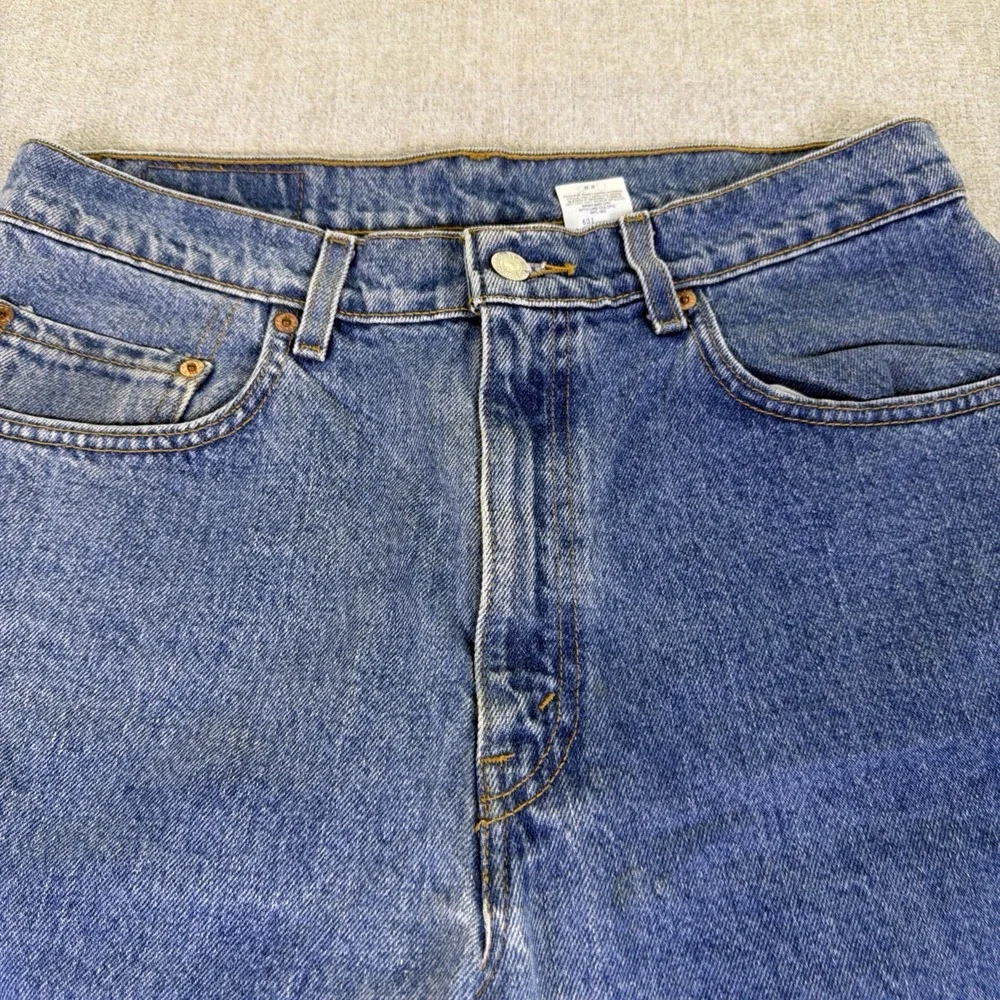VTG‎ Levis Jeans Men 34 x 30 Straight Leg Medium Wash Red bat wing Made in USA